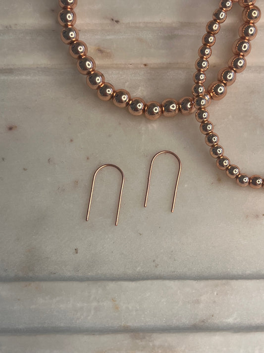 Copper Arch Earrings